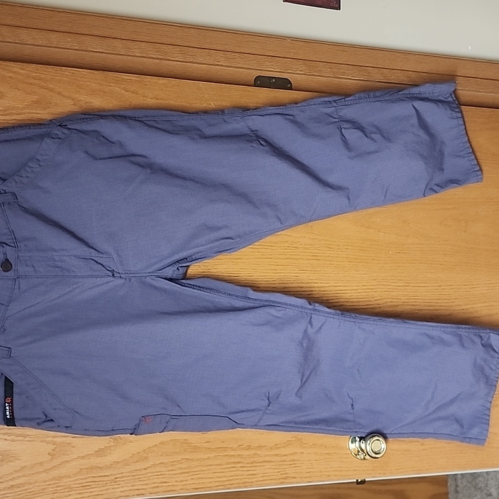 Ariat FR M4 Men's Carpenter Pants in Gray mens 38x30 number 820 - Picture 6 of 9